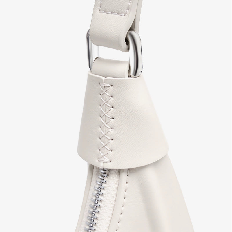 Sac Blanc-Crème Cuir Fendu - Collection Résilience